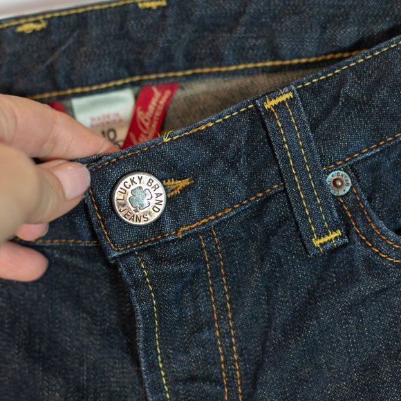 Lucky Brand Lola Boot Jean by Gene Montesano Jeans Red Inseam USA Size 10/30 - Picture 5 of 12